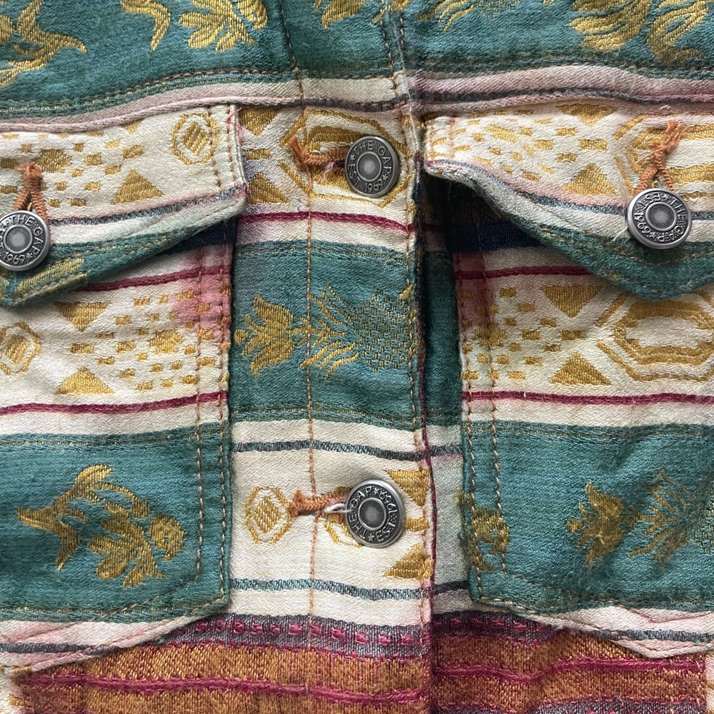 Vintage Gap Denim Patchwork Vest (Large) - image 8